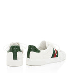 Gucci Leather Web Ace Sneakers - Size 8.5 / 38.5