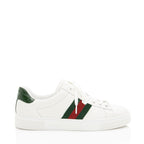 Gucci Leather Web Ace Sneakers - Size 8.5 / 38.5