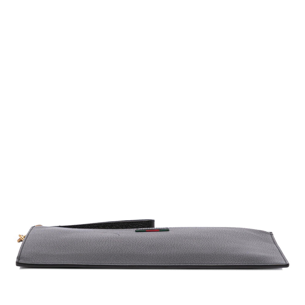 Gucci Leather Web Agora Clutch