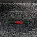 Gucci Leather Web Agora Clutch