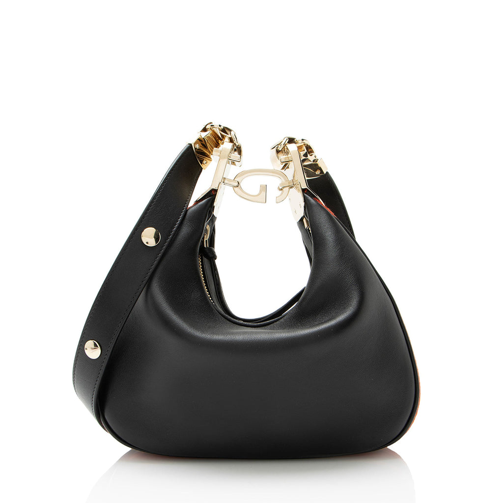 Gucci Leather Web Attache Small Shoulder Bag