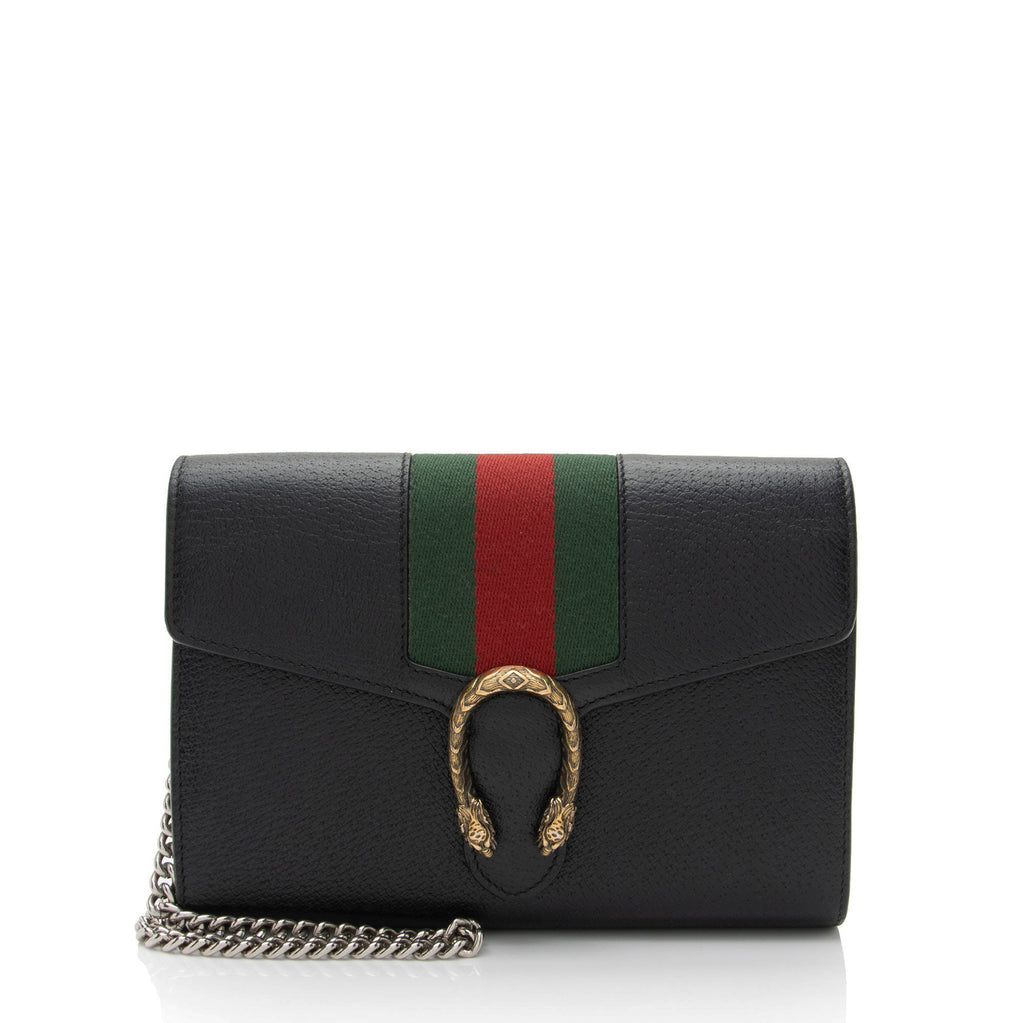 Gucci Leather Web Dionysus Chain Wallet (SHF-GR98Kn)