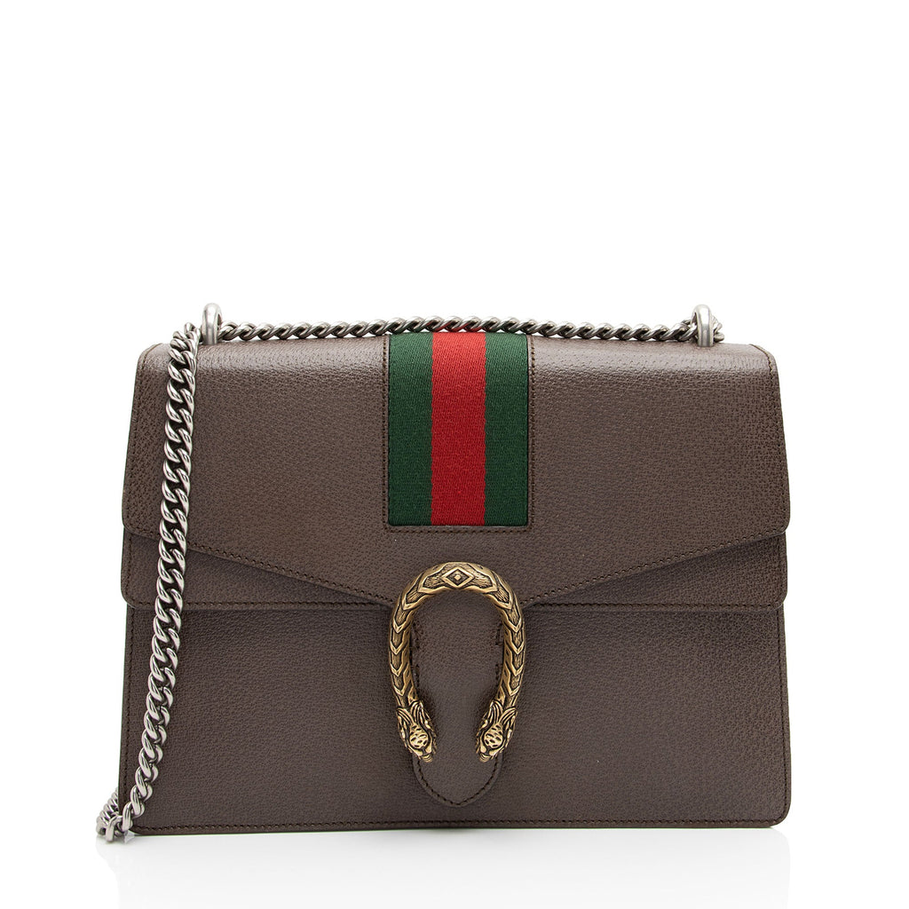 Gucci Leather Web Dionysus Medium Shoulder Bag (SHF-fkJx6y)