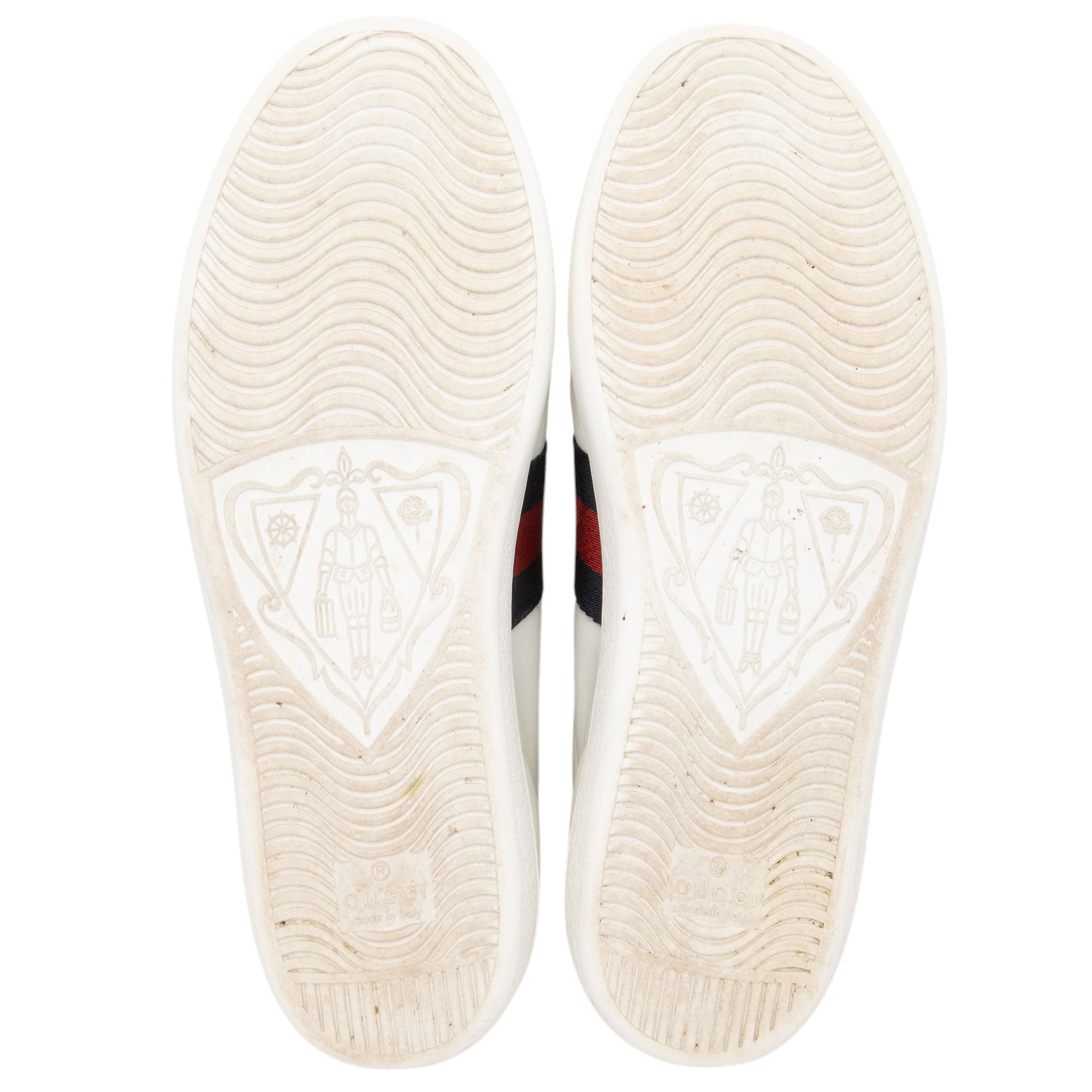 Gucci Leather Web GG Ace Sneakers - Size 7 / 37 (SHF-zV8Qr3)