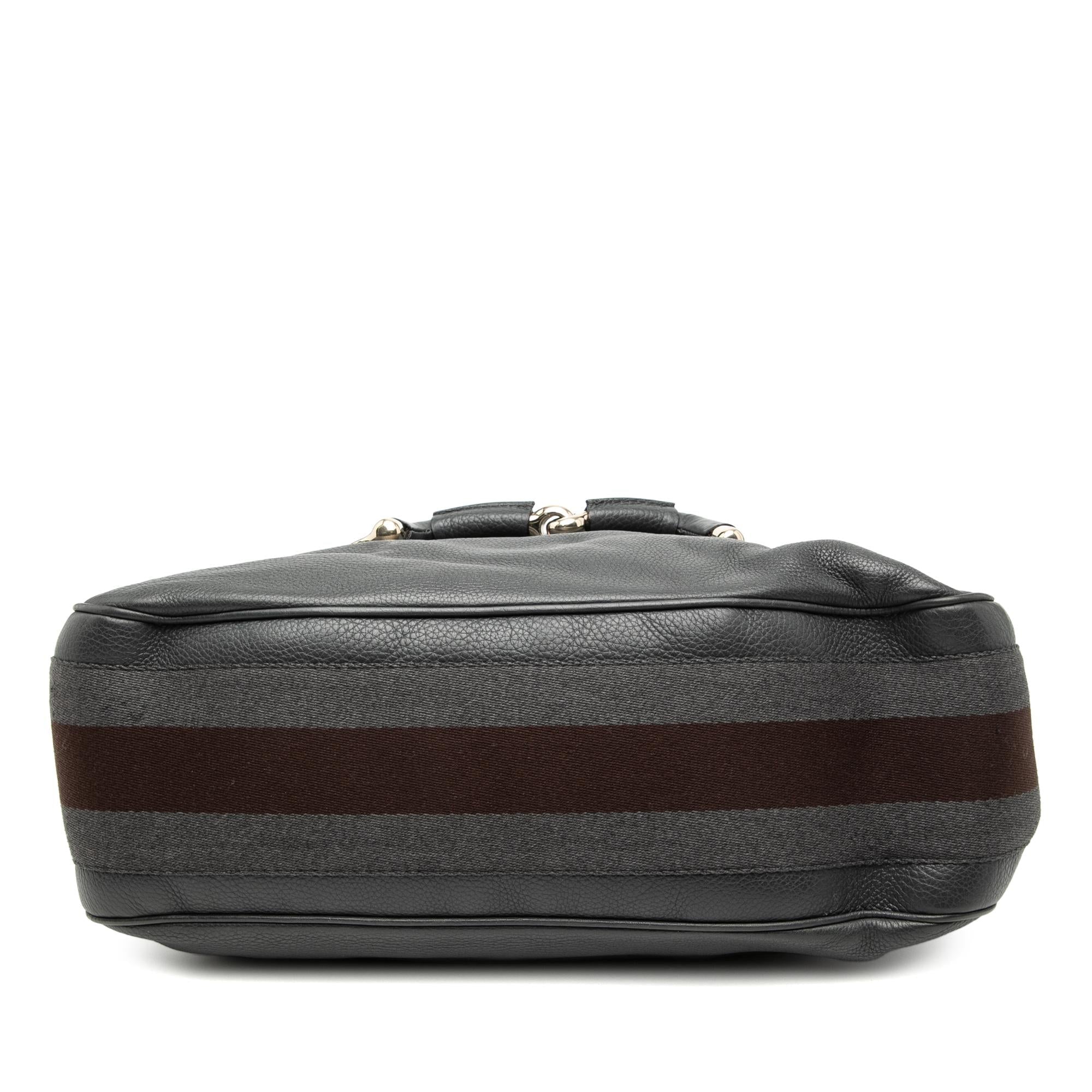 Gucci Leather Web Horsebit Heritage Hobo