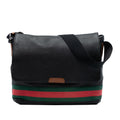 Gucci Leather Web Messenger Bag