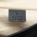 Gucci Leather Web Messenger Bag