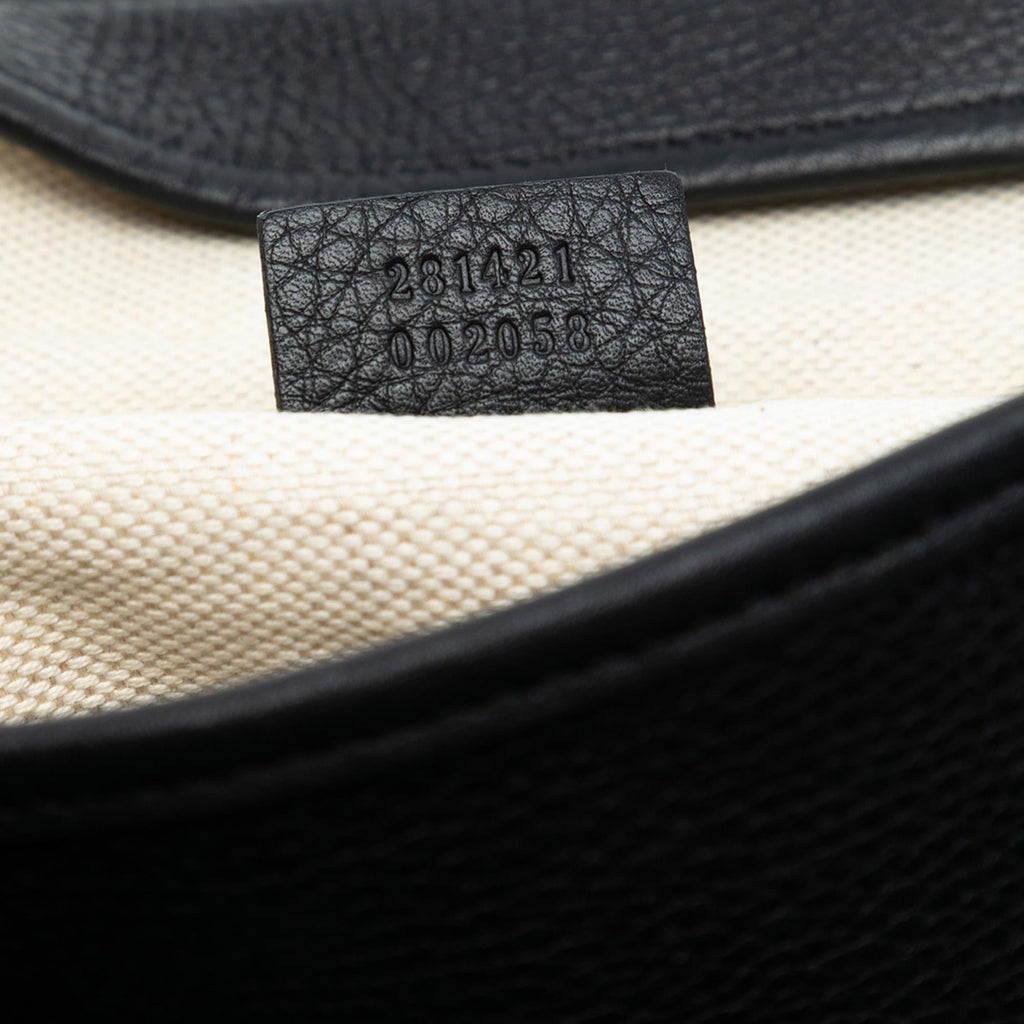 Gucci Leather Web Messenger Bag