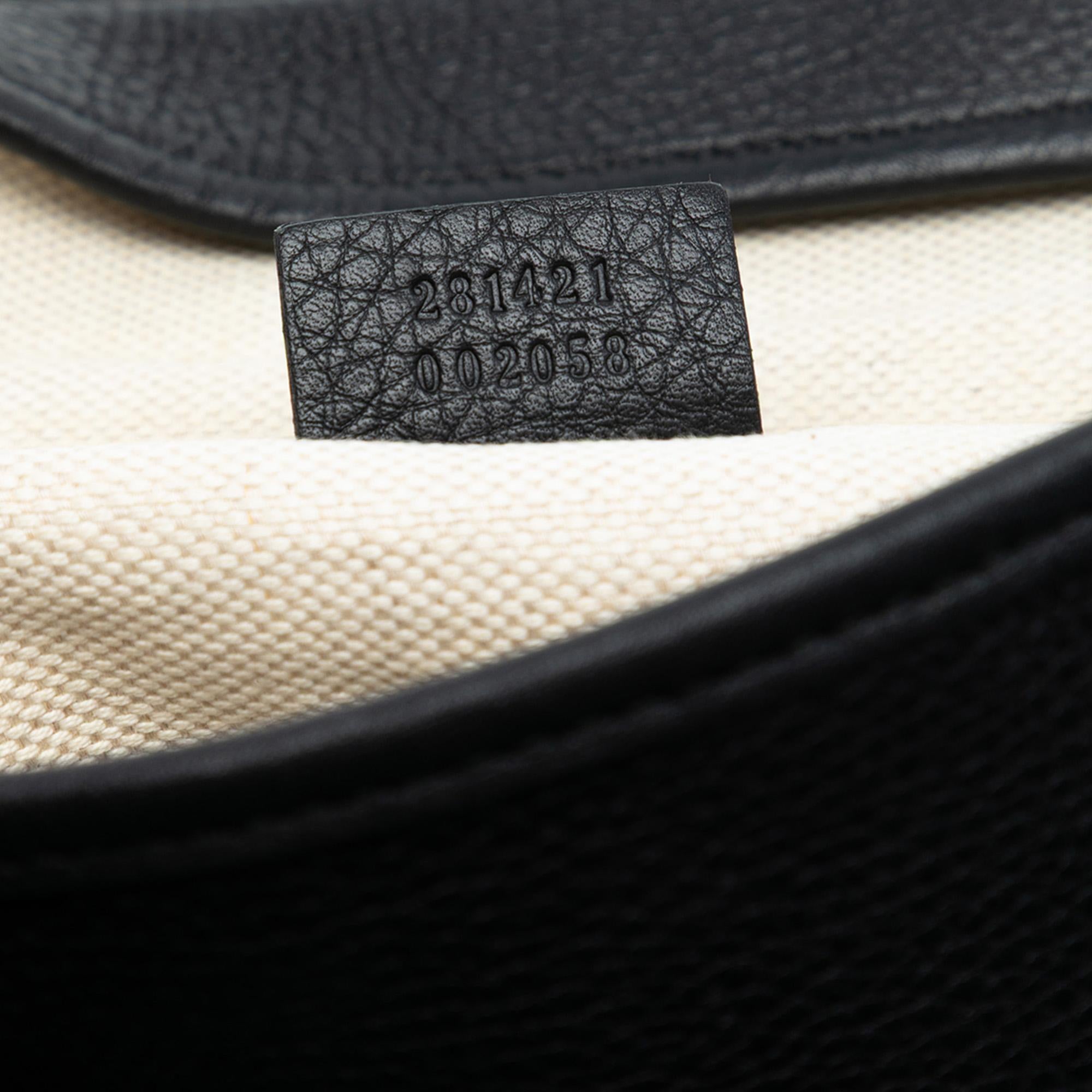 Gucci Leather Web Messenger Bag