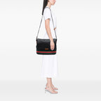 Gucci Leather Web Messenger Bag