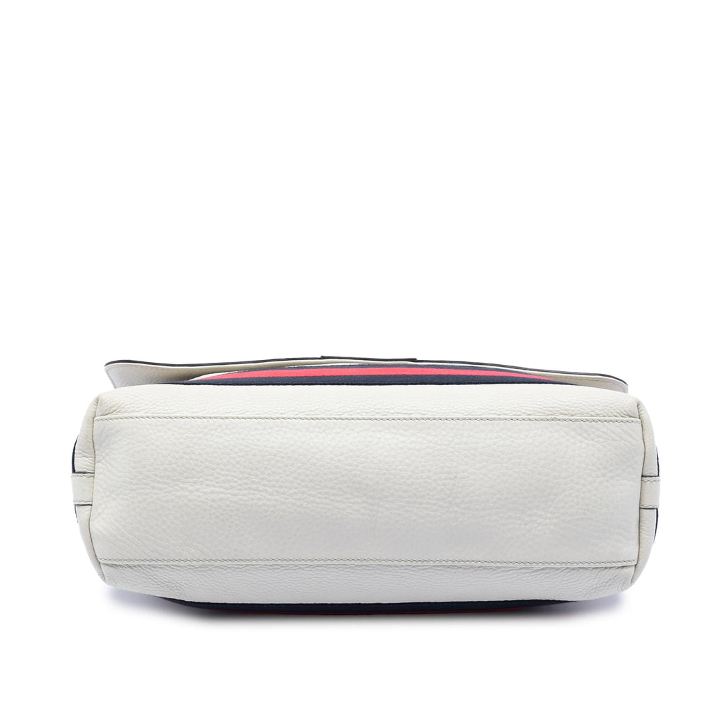 Gucci Leather Web Messenger Bag