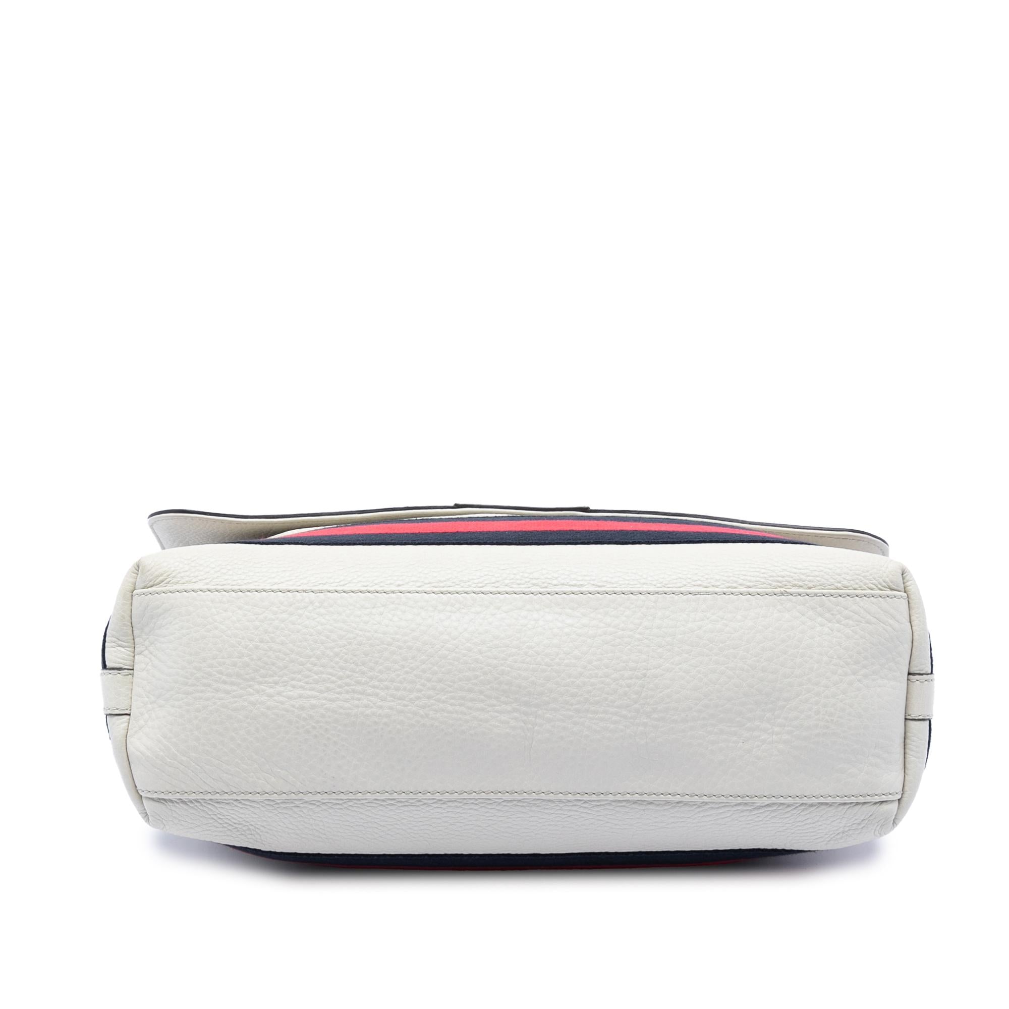 Gucci Leather Web Messenger Bag