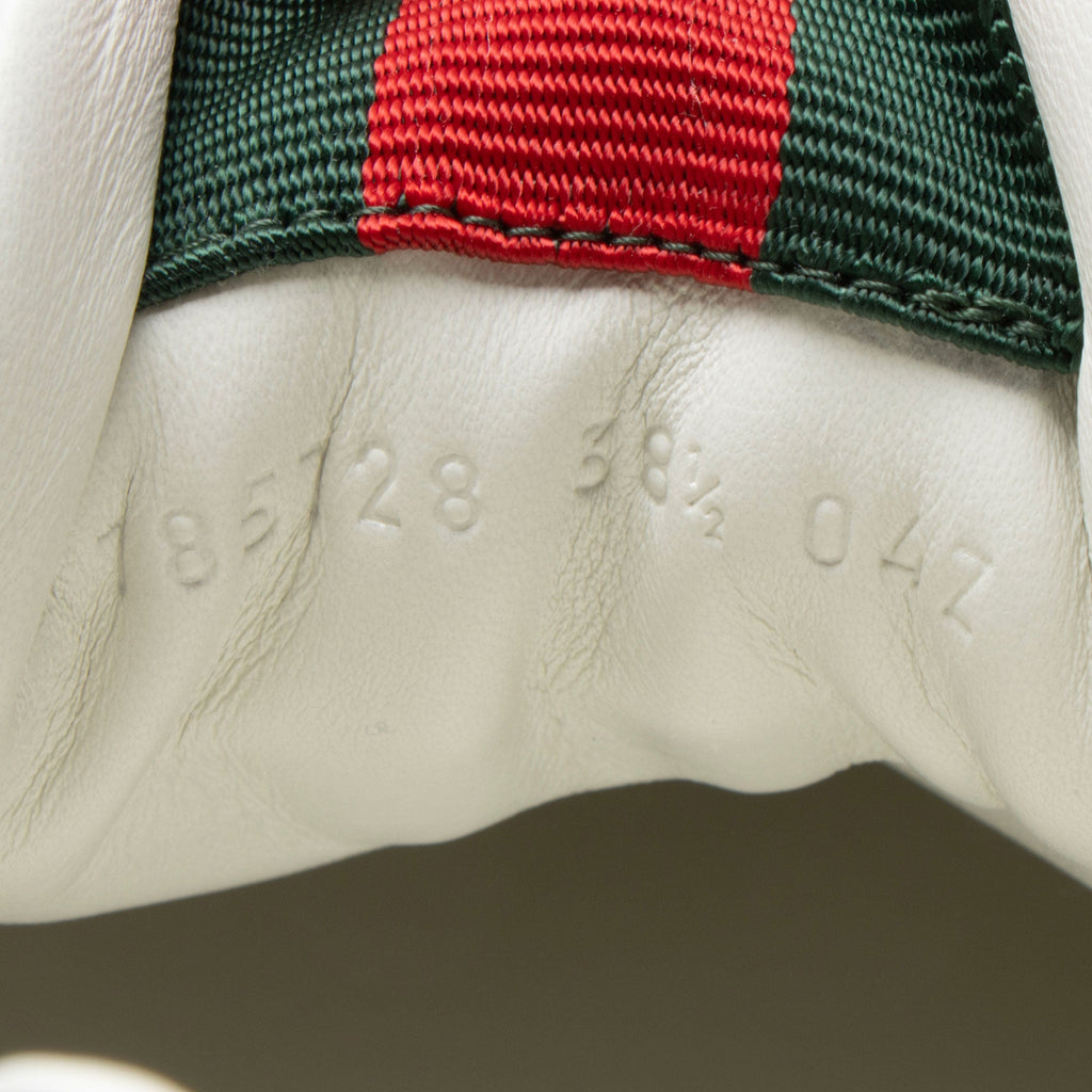Gucci Leather Web Sneakers - Size 8.5 / 38.5