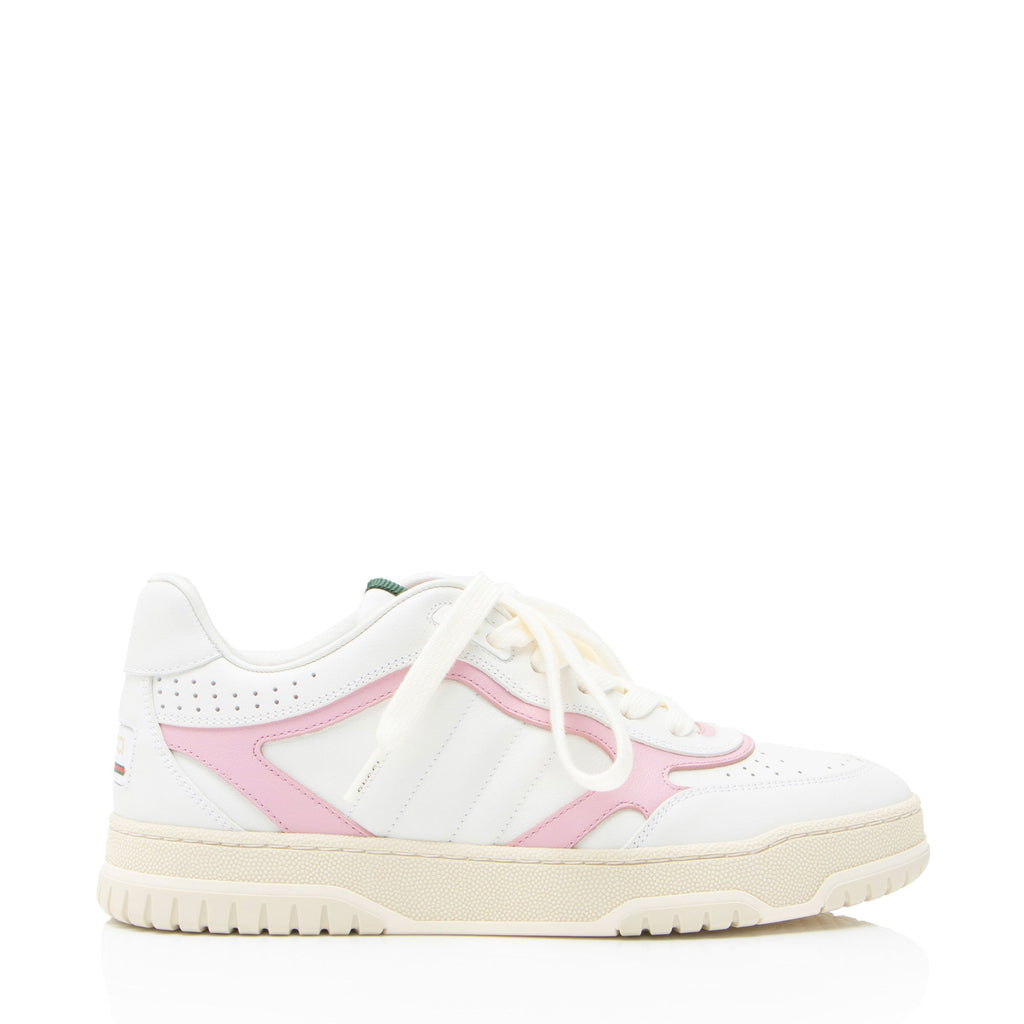 Gucci Leather Web Sneakers - Size 8.5 / 38.5