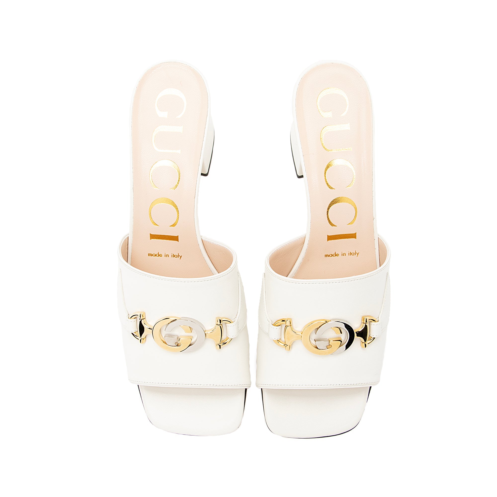 Gucci Leather Zumi Malaga Kid Slide Sandals - Size 7.5 / 37.5 (SHF-22753)
