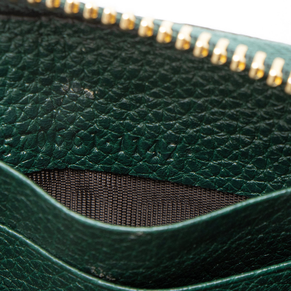 Gucci Leather Zumi Zip Around Wallet