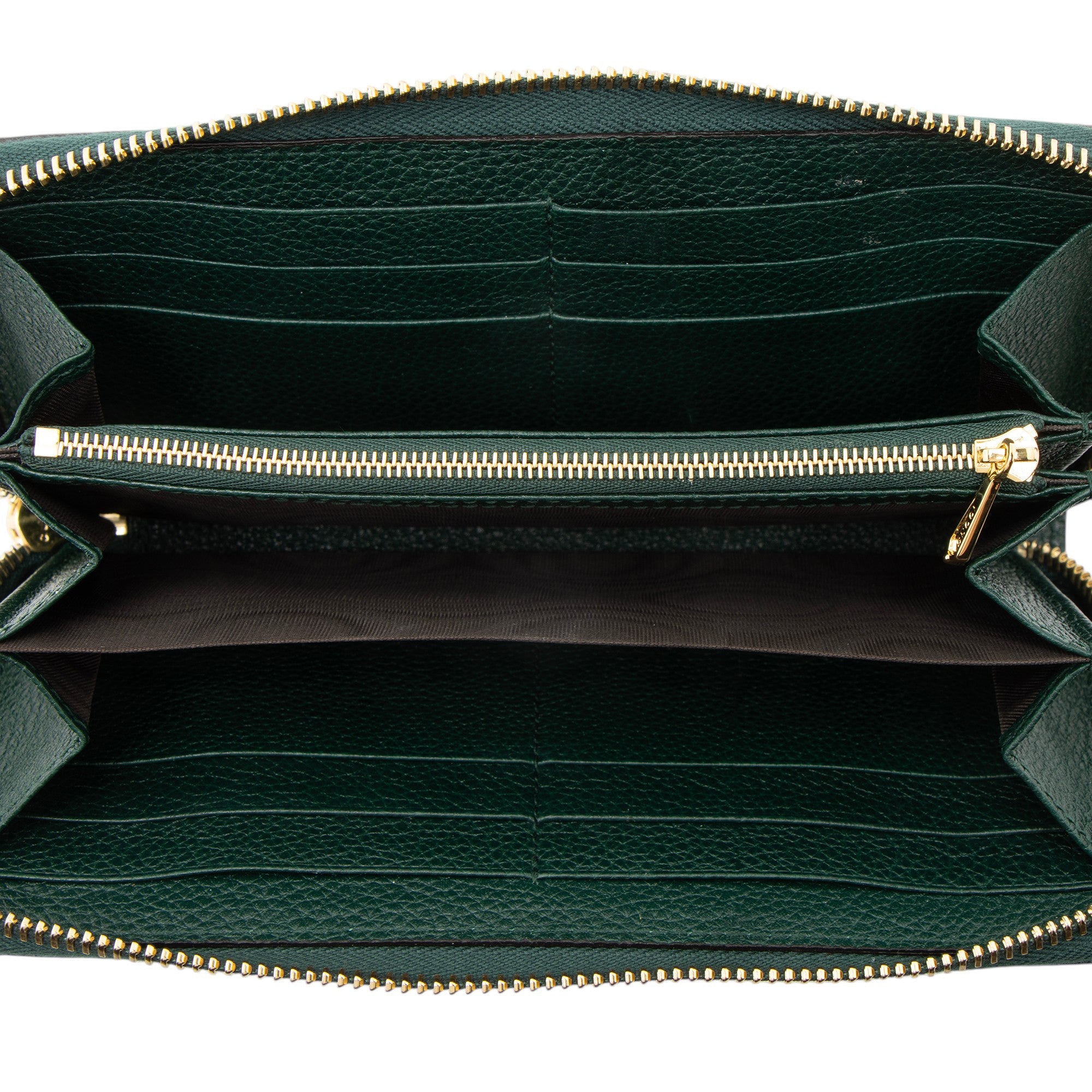 Gucci Leather Zumi Zip Around Wallet