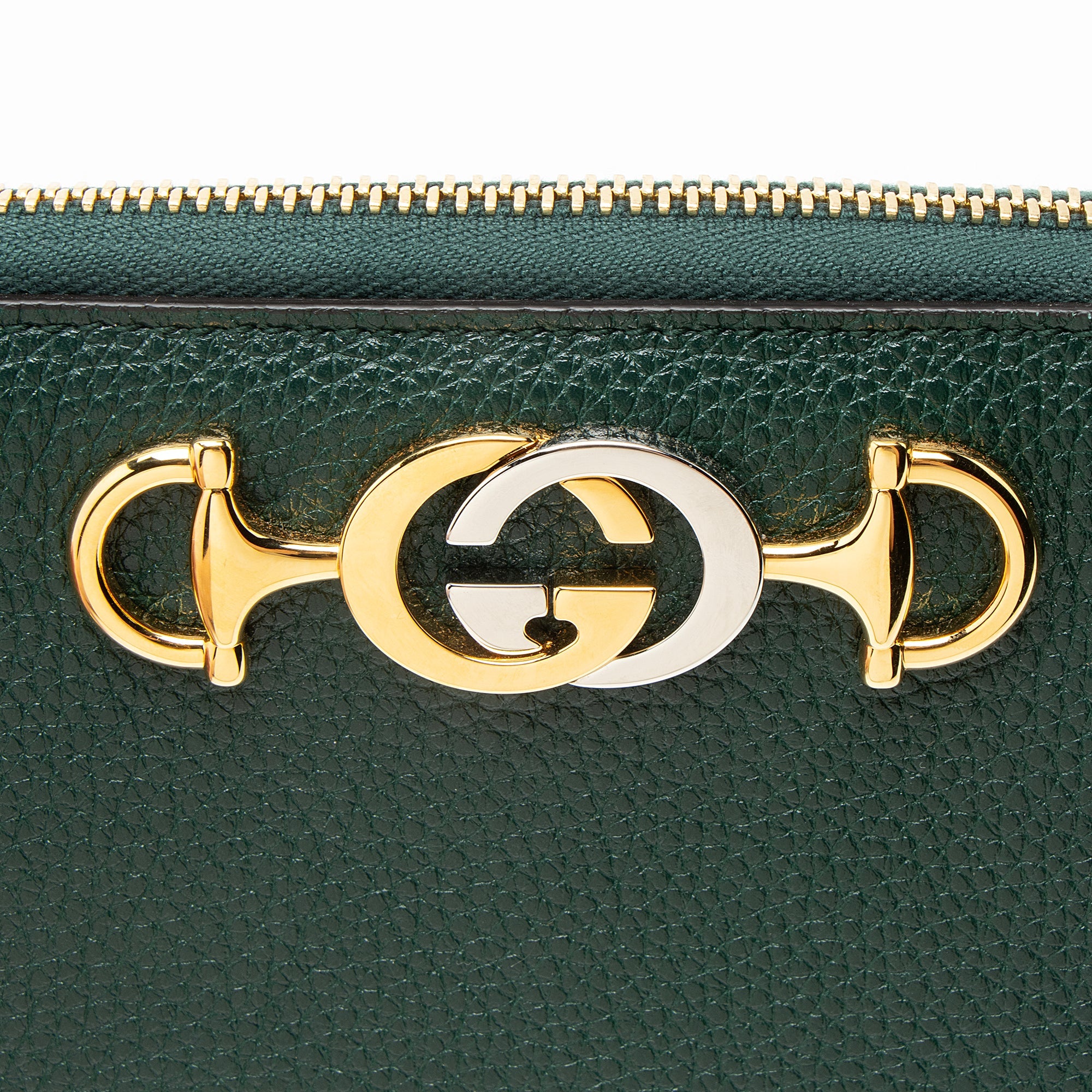 Gucci Leather Zumi Zip Around Wallet
