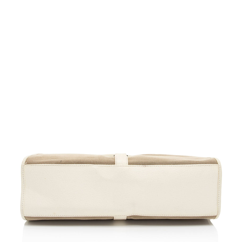 Gucci Linen Bardot Shoulder Bag (SHF-nZNLKy)