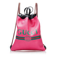 Gucci Logo Drawstring Backpack (SHG-7Bj0RA)