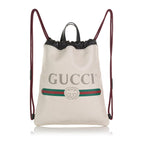 Gucci Logo Drawstring Backpack (SHG-Vl8urK)
