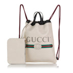 Gucci Logo Drawstring Backpack (SHG-Vl8urK)