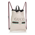 Gucci Logo Drawstring Backpack (SHG-Vl8urK)