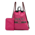 Gucci Logo Drawstring Backpack (SHG-u6A3A1)