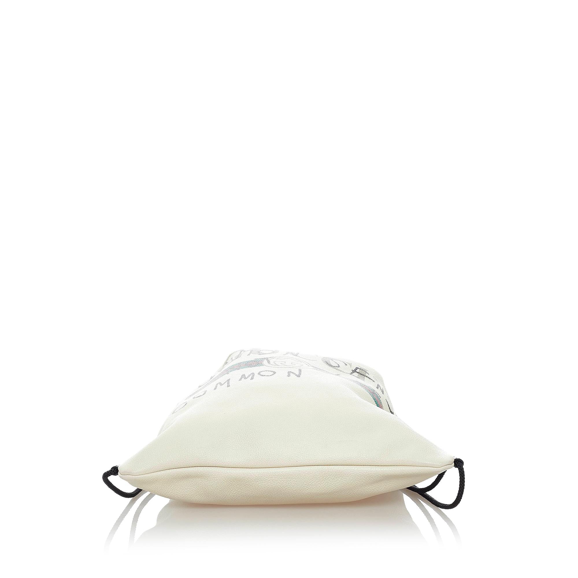 Gucci Logo Drawstring Leather Backpack (SHG-32109)