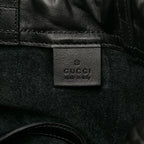 Gucci Logo Drawstring Leather Backpack (SHG-f1YPPC)