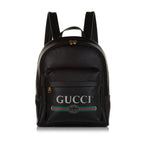Gucci Logo Leather Leather Backpack (SHG-34609)