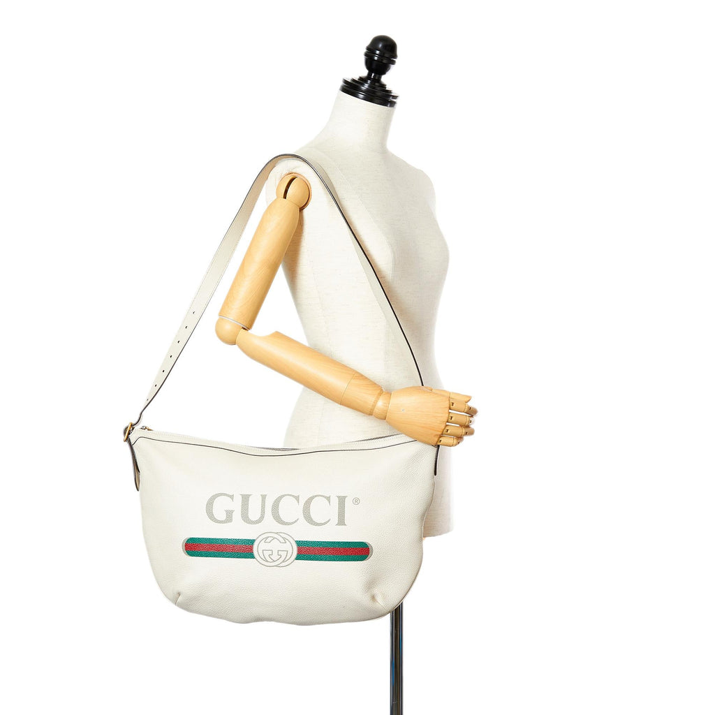 Gucci Logo Leather Shoulder Bag (SHG-31846)