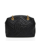 Gucci Matelasse Calfskin GG Marmont Medium Open Shoulder Bag (SHF-iImF5c)