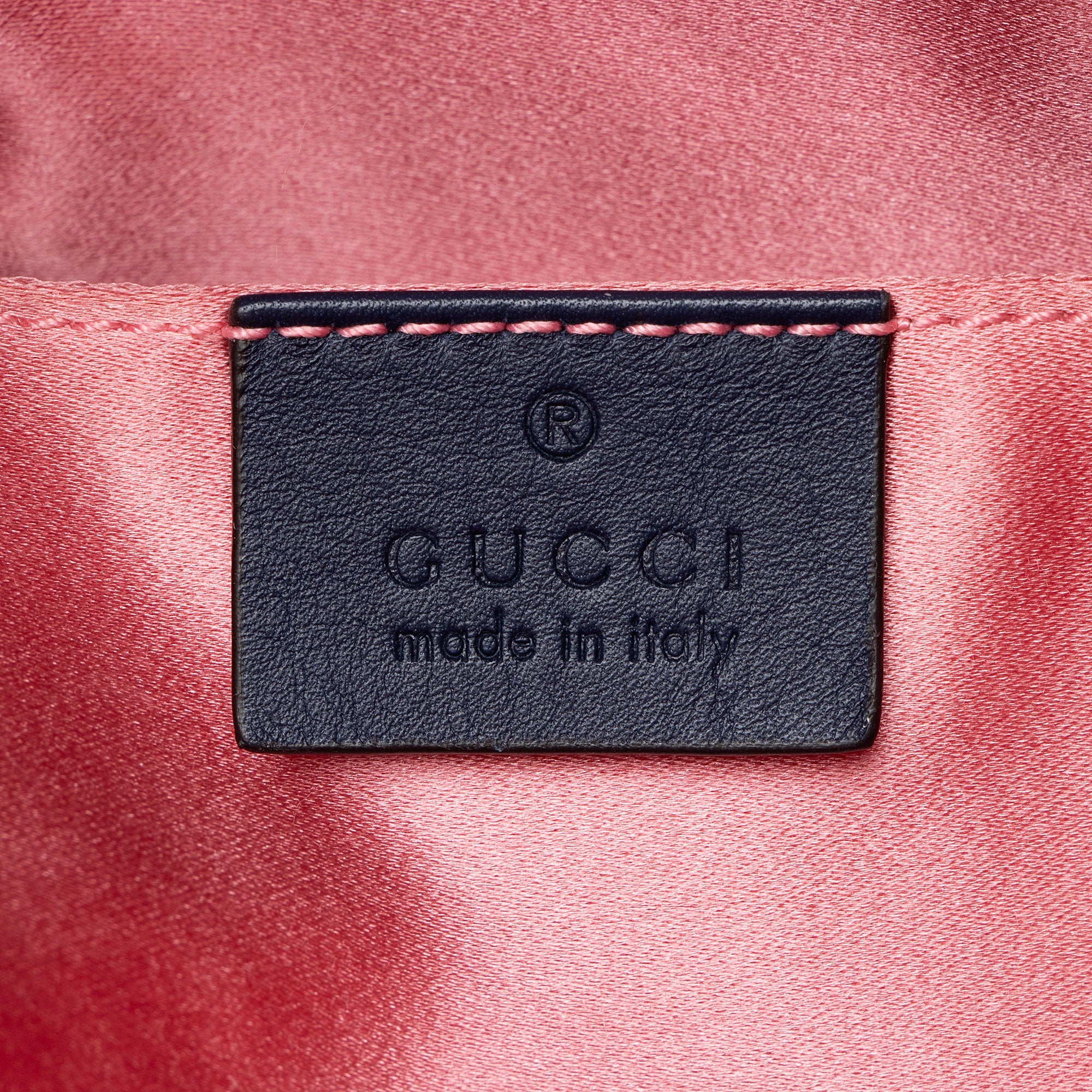 Gucci Matelasse Denim Pearl GG Marmont Backpack