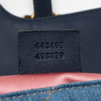 Gucci Matelasse Denim Pearl GG Marmont Medium Flap Bag