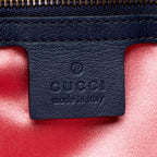 Gucci Matelasse Denim Pearl GG Marmont Medium Flap Bag