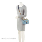 Gucci Matelasse Denim Pearl GG Marmont Medium Flap Bag