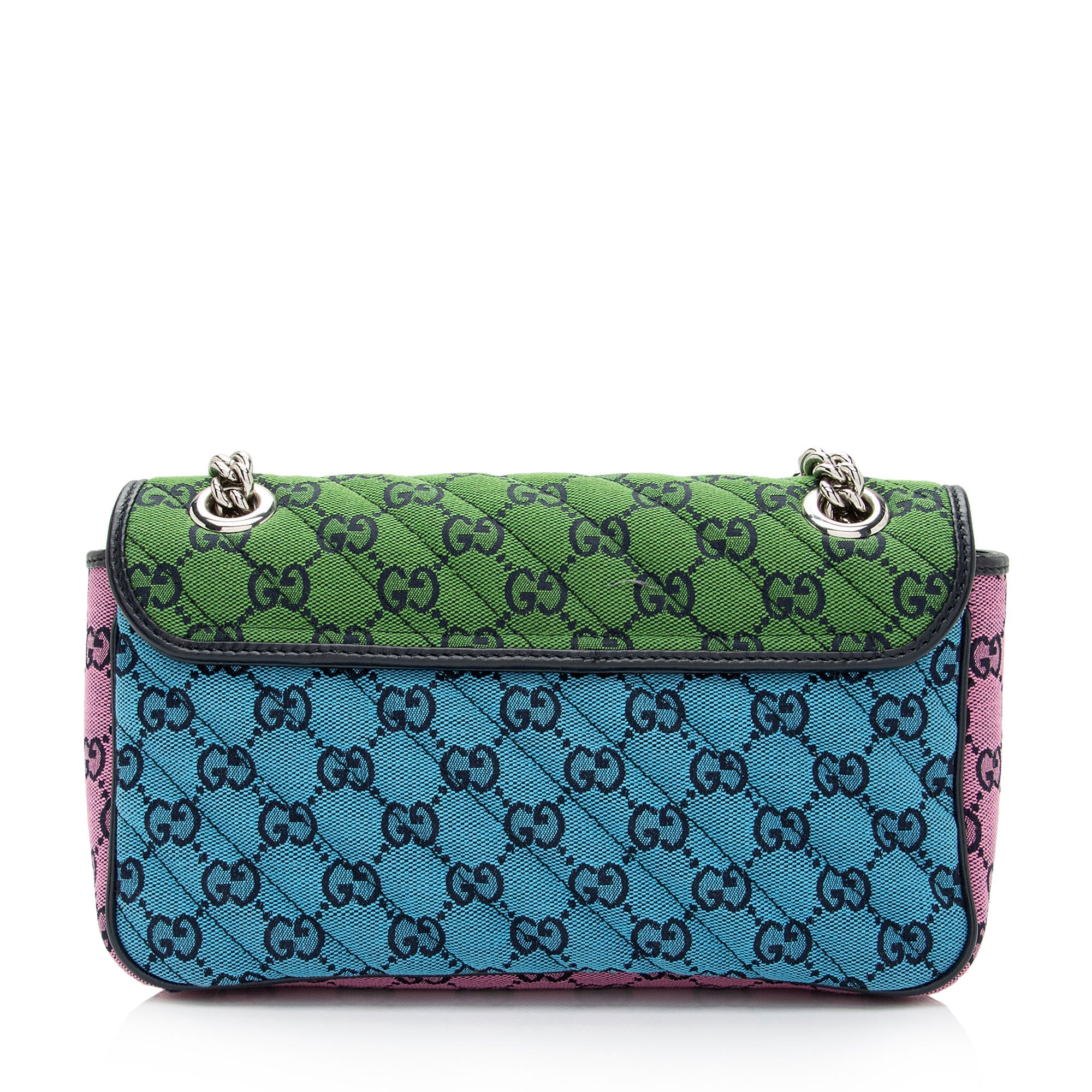 Gucci Multicolor Matelasse GG Canvas Marmont Small Shoulder Flap Bag (SHF-pRWNuq)