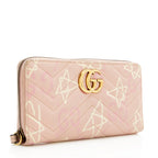 Gucci Matelasse GG Marmont Ghost Zip Around Wallet (SHF-13586)