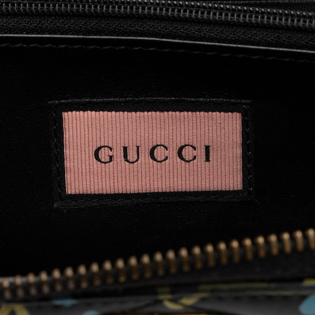 Gucci Matelasse Leather GG Marmont Ghost Zip Around Wallet