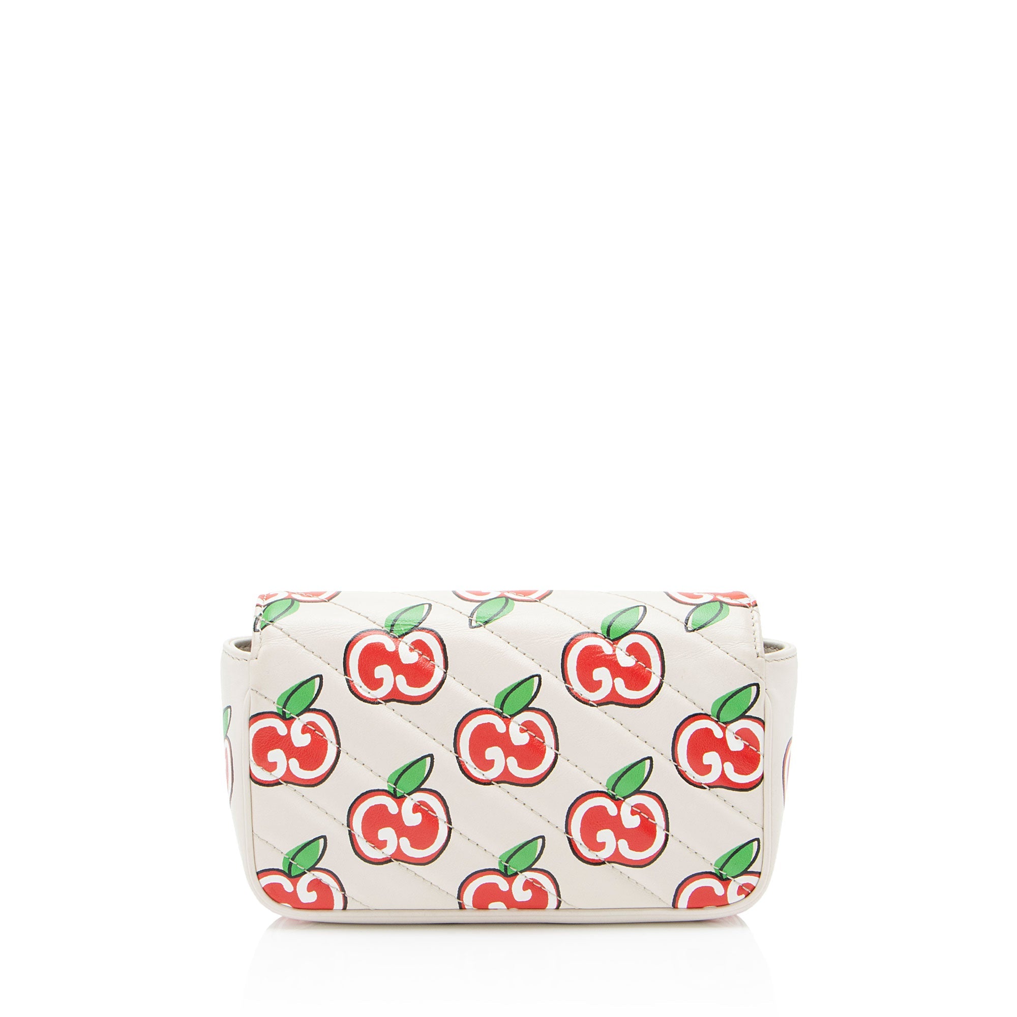 Gucci Matelasse Leather Apple GG Marmont Mini Flap Bag