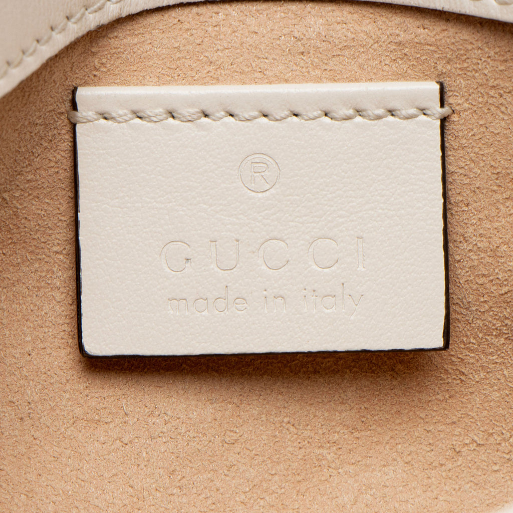 Gucci Matelasse Leather Apple GG Marmont Mini Flap Bag