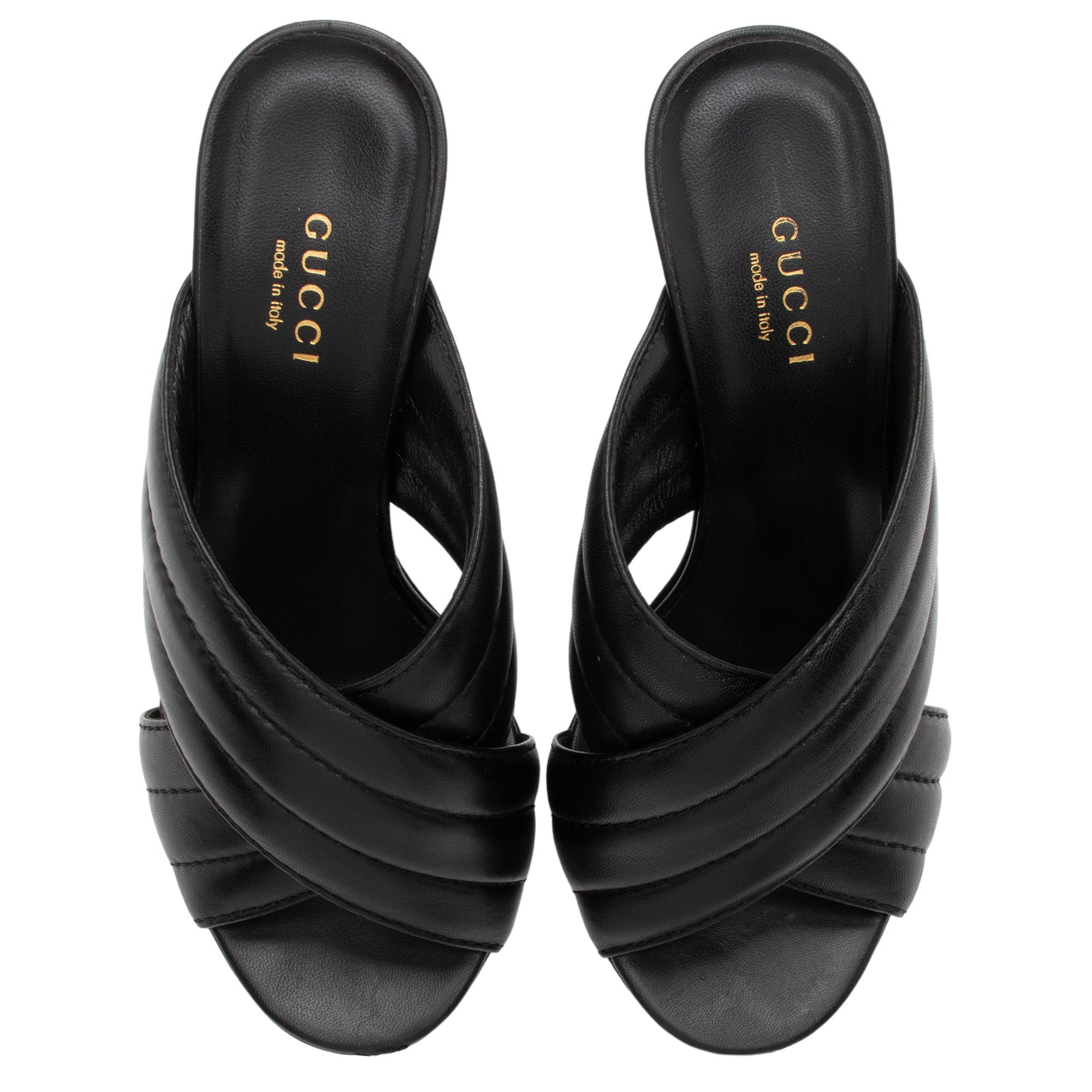 Gucci Matelasse Leather Sylvia Slide Sandals - Size 6.5 / 36.5 (SHF-KfqWQi)