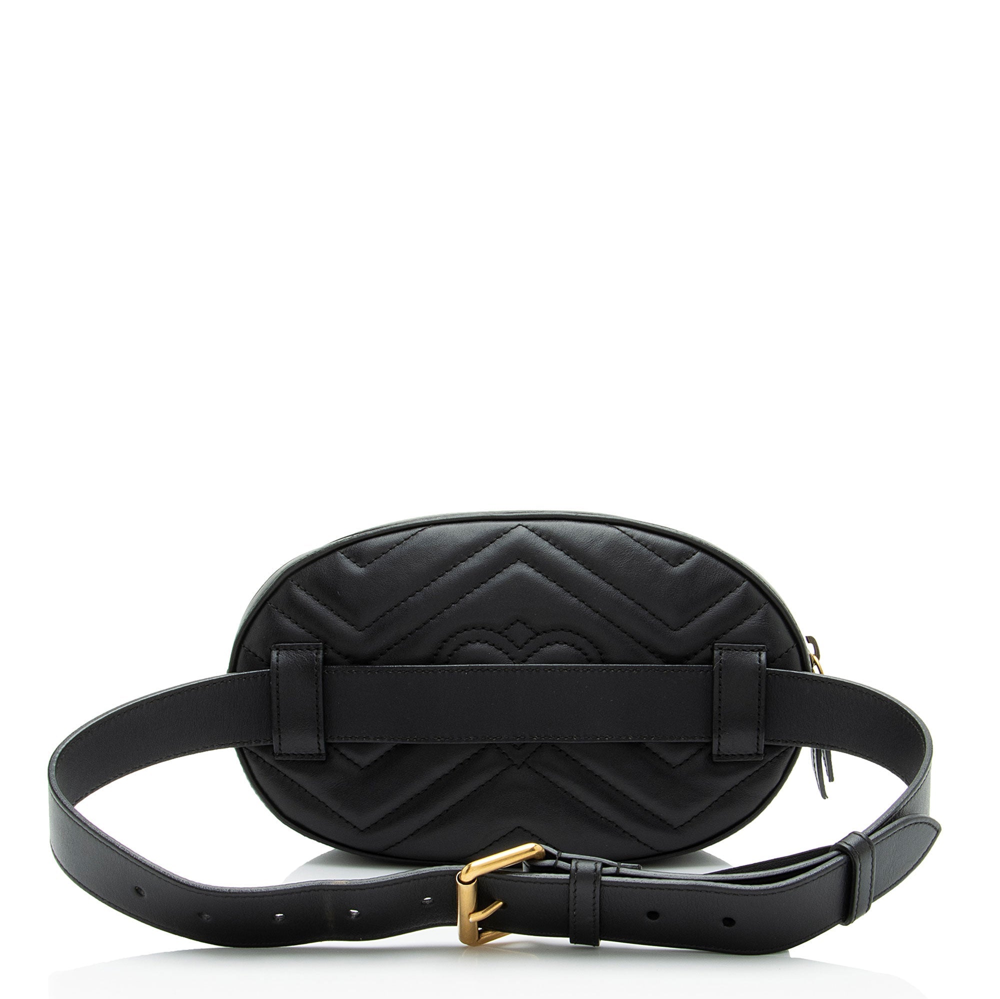 Gucci Matelasse Leather GG Marmont Animal Studs Belt Bag - Size 34 / 75