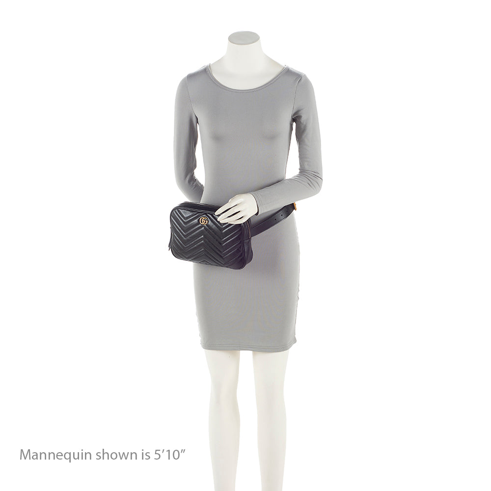 Gucci Matelasse Leather GG Marmont Large Belt Bag - Size 32 / 80 (SHF-22528)