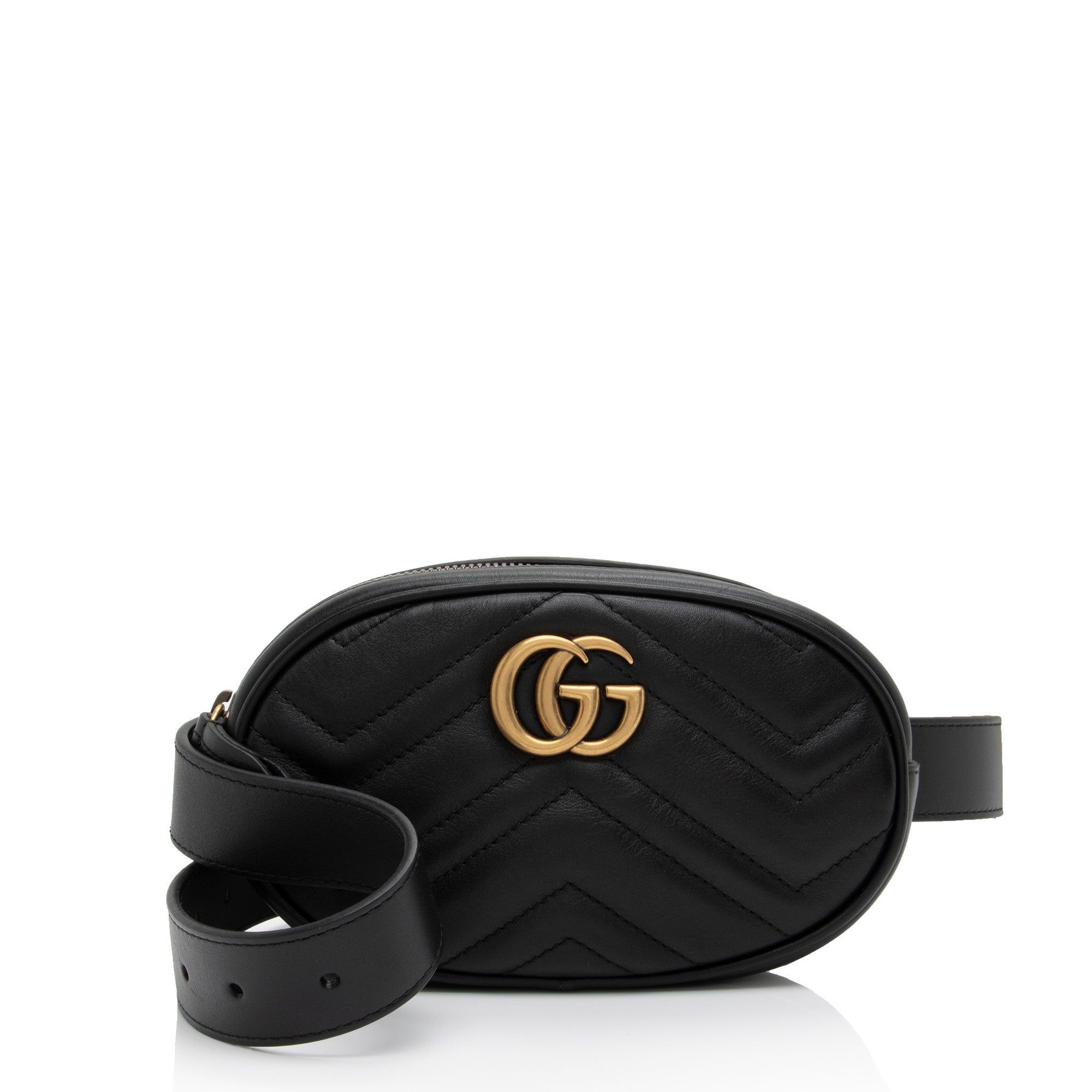 Gucci Matelasse Leather GG Marmont Belt Bag - Size 34 / 85 (SHF-to1IUr)
