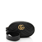 Gucci Matelasse Leather GG Marmont Belt Bag - Size 34 / 85 (SHF-htartv)