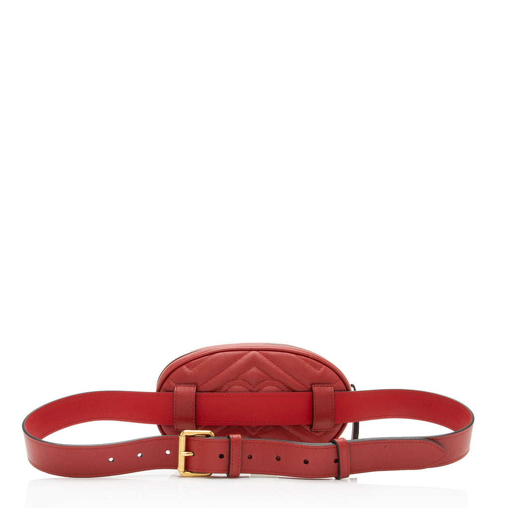 Gucci Matelasse Leather GG Marmont Belt Bag - Size 38 / 95 (SHF-v0s2aR)