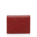 Gucci Matelasse Leather GG Marmont Card Case Wallet (SHF-o0HCO4)
