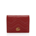 Gucci Matelasse Leather GG Marmont Card Case Wallet (SHF-o0HCO4)